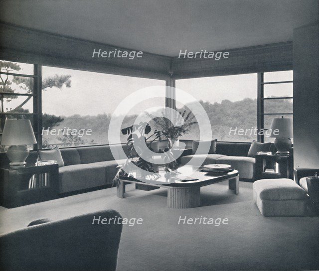 'Living-room in Miss Patricia Detring's house in Bel Air, California', c1945. Artist: Unknown.