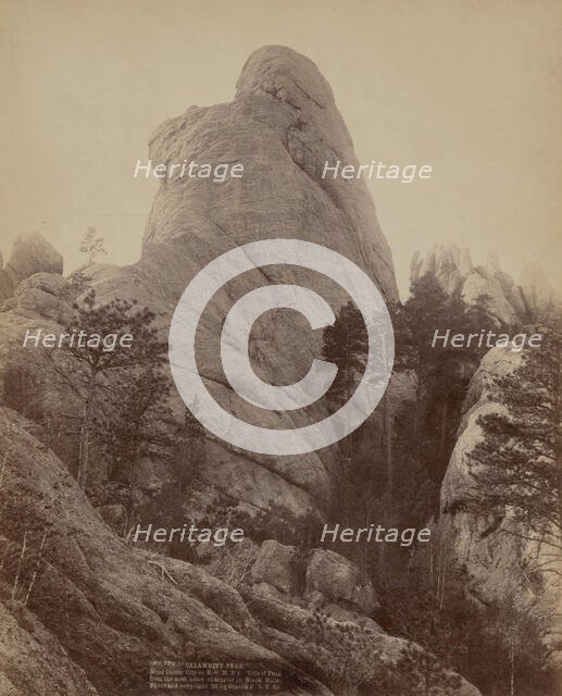 Calamnity [ie Calamity] Peak Near Custer City on B & M R'y Title of Peak from the most noted...1891. Creator: John C. H. Grabill.