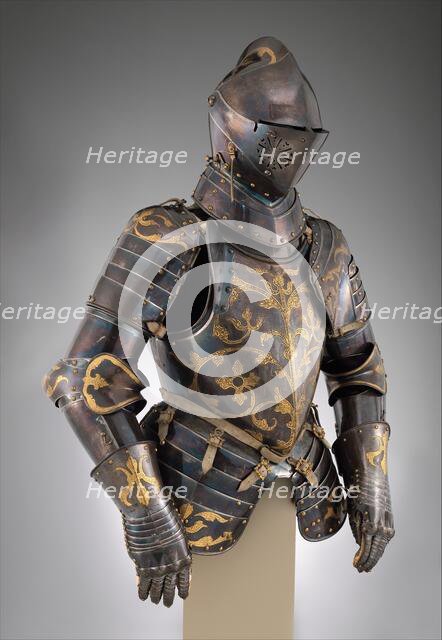 Foot-Combat armour of Prince-Elector  Christian I of Saxony (reigned 1586-91), German, 1591. Creator: Anton Peffenhauser.