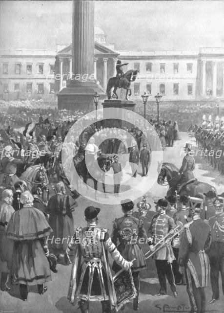 'The End of the Crimean War: The Proclamation of Peace at Charing Cross, April 1856', (1901).  Creator: Gennaro Amato.