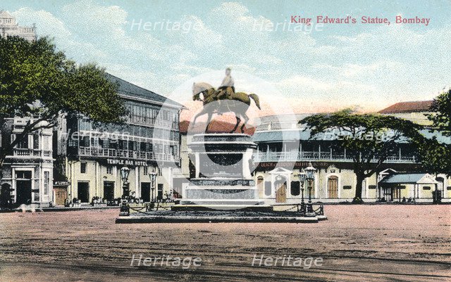 'King Edward's Statue, Bombay', India, early 20th century. Artist: Unknown