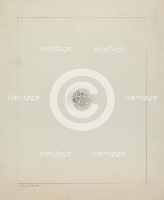 Trademark for Flagon, c. 1938. Creator: Carmel Wilson.