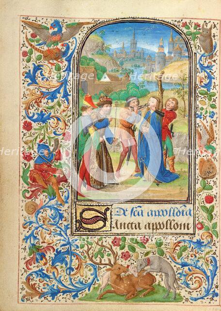 The Martyrdom of Saint Apollonia; Prayer Book of Charles the Bold, 1469. Creator: Lieven van Lathem.