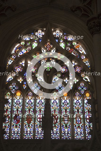 Stained glass window, Founder's Chapel, Monastery of Batalha, Batalha, Portugal, 2009. Artist: Samuel Magal