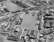 Alexandra Dock and Bentinck Dock, King's Lynn, Norfolk, 1928. Artist: Aerofilms.