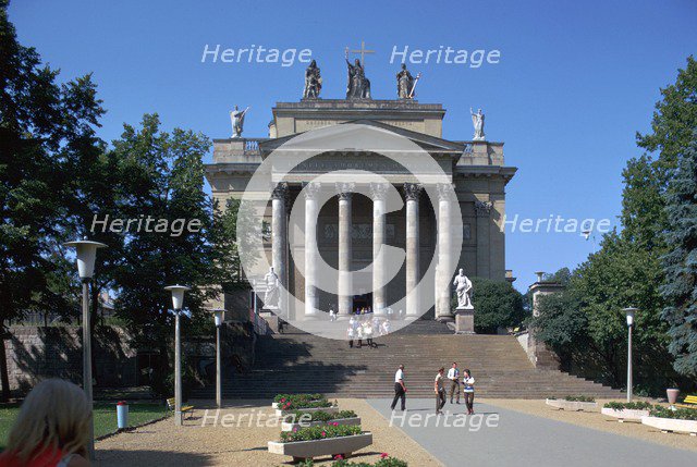 People coming out of church on a Sunday in Eger. Artist: CM Dixon Artist: Unknown