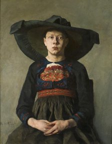 A Bavarian Peasant Girl, 1885-1887. Creator: Hanna Pauli.