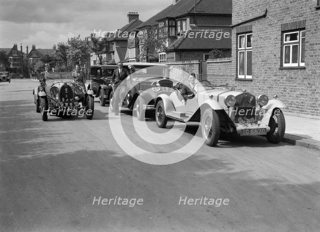 1930 Alfa-Romeo, Chrysler Coupe and Bugatti Type 43 2262cc. Artist: Bill Brunell.