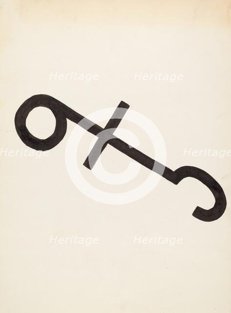 Cattle Brand, c. 1936. Creator: J.Henry Marley.