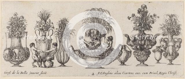 Fantastic Vases, probably 1646. Creator: Stefano della Bella.