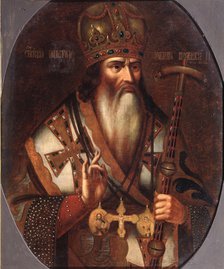 Portrait of Joachim, Patriarch of Moscow (1674-1690), End of 17th cen.. Artist: Russian master  
