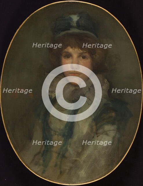 Blue and Coral: The Little Blue Bonnet, 1898. Creator: James Abbott McNeill Whistler.