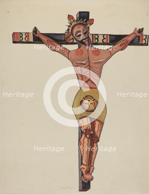 Crucifix - From the Vicinity of Mora, 1935/1942. Creator: E. Boyd.