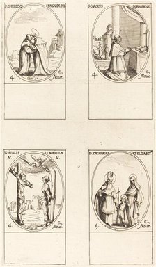 St. Emeric; St. Charles Borromeo; St. Vitalis & Agricola; Sts. Zachary & Elizabeth. Creator: Jacques Callot.