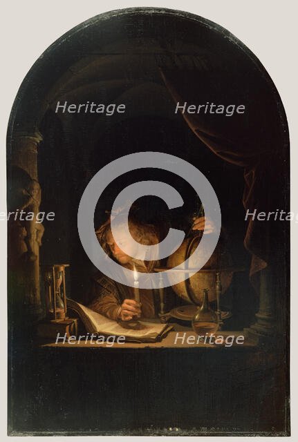 Astronomer by Candlelight, late 1650s. Creator: Gerrit Dou.