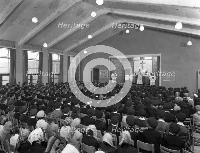 Catholic school Mass, South Yorkshire, 1967. Artist: Michael Walters