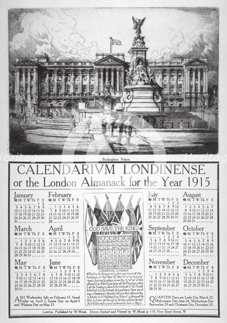 Buckingham Palace, Westminster, London, 1914. Artist: William Monk