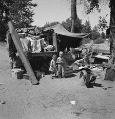 Possibly: Migratory children living in "Rambler's Park", Yakima Valley, Washington, 1939. Creator: Dorothea Lange.