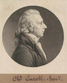 Charles Carroll, 1804. Creator: Charles Balthazar Julien Févret de Saint-Mémin.