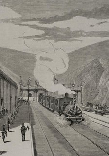 Inauguration of the France Railroad in Gerona, on January 20, 1878.  Creator: Unknown.