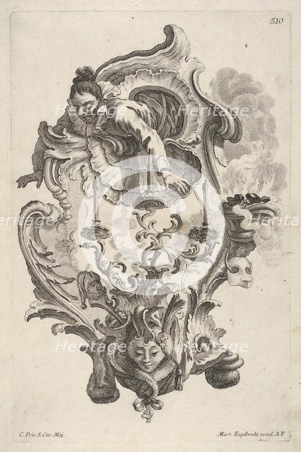 Sconce Representing Winter, from 'Wand-Leuchter die 4 Jahrseiten vorstellend', ca. 1730-56. Creator: Martin Engelbrecht.