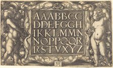Alphabet, c. 1525/1555. Creator: Heinrich Aldegrever.