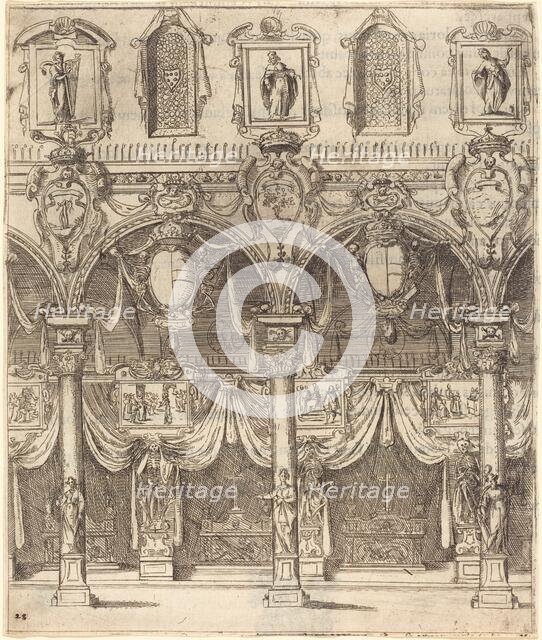 Side Aisle of San Lorenzo, Florence, 1612. Creator: Jacques Callot.