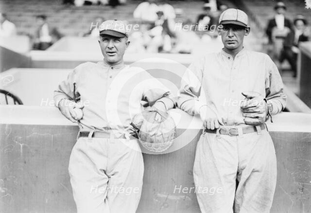 Paddy O'Connor & Dots Miller, St. Louis NL (baseball), 1914. Creator: Bain News Service.