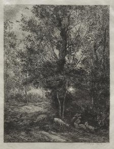 The Shepherd and the Shepherdess, 1874. Creator: Charles François Daubigny (French, 1817-1878).