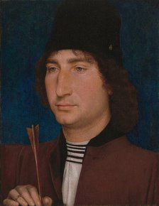 Portrait of a Man with an Arrow, c. 1470/1475. Creator: Hans Memling.