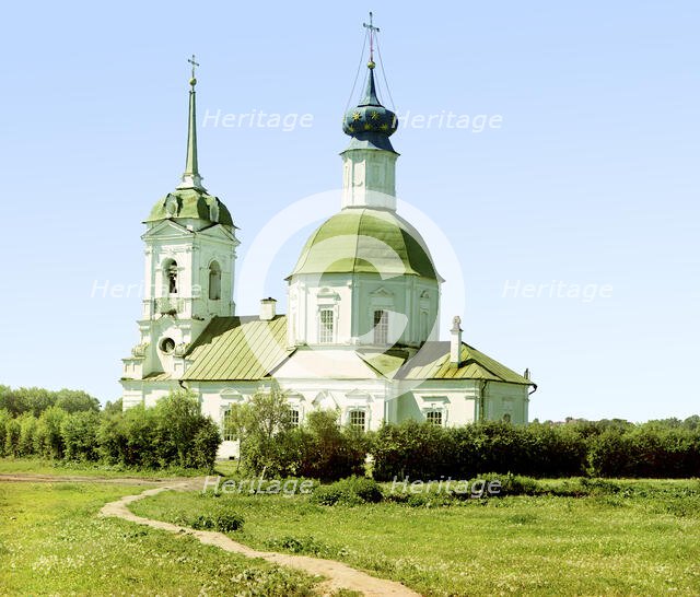 Pokrov Church in Sukharino, Korchevskoi County, Tver Province, 1910. Creator: Sergey Mikhaylovich Prokudin-Gorsky.