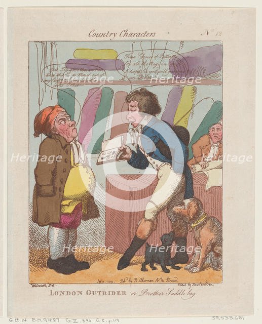 London Outrider, or Brother Saddlebag, September 10, 1799., September 10, 1799. Creator: Thomas Rowlandson.