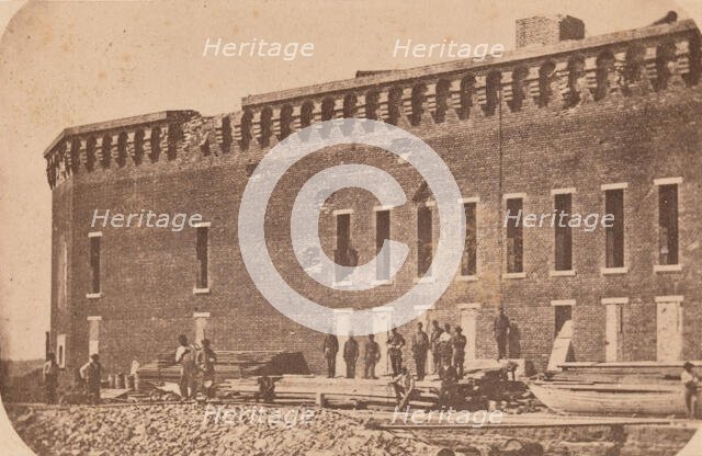 The Evacuation of Fort Sumter, April 1861, April 1861. Creator: Edward Anthony.