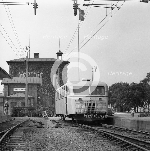 Railcar, Landskrona, Sweden, 1953 Artist: Unknown