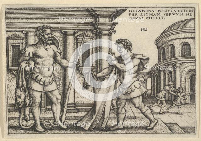 Lichas Bringing the Garment of Nessus to Hercules, from The Labors of Hercules. Creator: Sebald Beham.