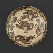 Bowl Depicting Hummingbirds, 180 B.C./A.D. 500. Creator: Unknown.