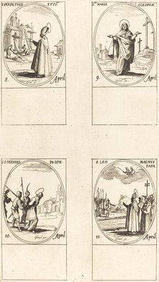 St. Perpetuus; St. Mary of Cleophas; St. Ezechiel; St. Leo the Great. Creator: Jacques Callot.