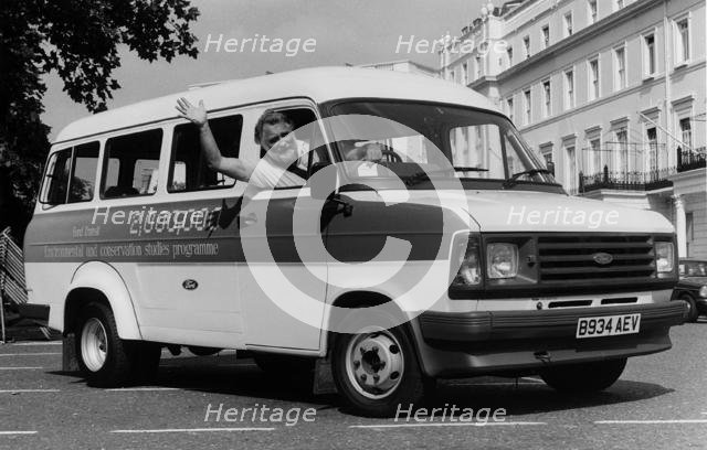 The 2 millionth Ford Transit minibus for schools with Dr David Bellamy. Creator: Unknown.