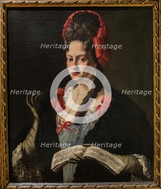 Portrait of the actress Caterina Biancolelli (1665-1716). Creator: Anonymous.