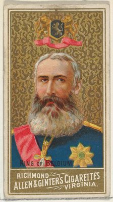King of Belgium, from World's Sovereigns series (N34) for Allen & Ginter Cigarettes, 1889., 1889. Creator: Allen & Ginter.