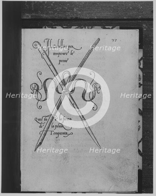 Il Modo de temperare le Penne..., 1523. Creators: Ludovico Arrighi, Eustachio Celebrino.