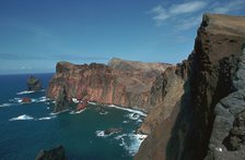 Volcanic sea-cliffs in Madeira.