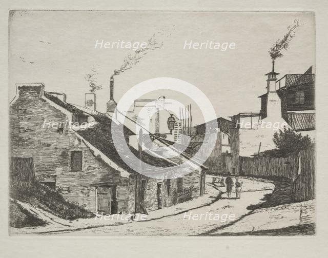 Country Street in Alouette, 1861. Creator: François Bonvin (French, 1817-1887); Published by François Bonvin; Printed by Auguste Delâtre.