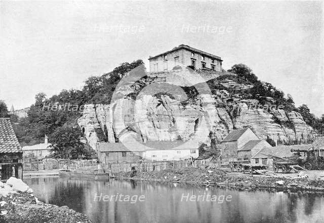 Nottingham Castle before restoration, Nottinghamshire, c1865. Artist: Unknown