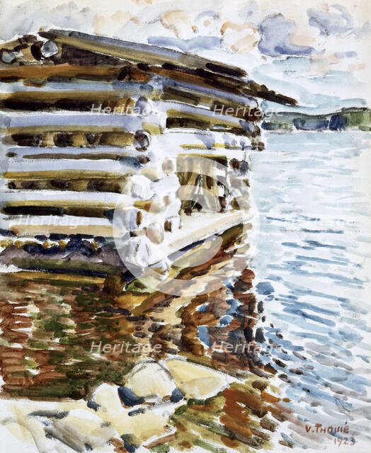 Boathouse, 1923. Creator: Verner Thome.