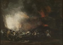 Hospital fire, c. 1810. Creator: Goya, Francisco, de (1746-1828).