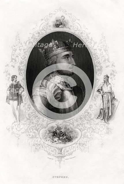 Stephen, the last Norman King of England, 1860. Artist: Unknown