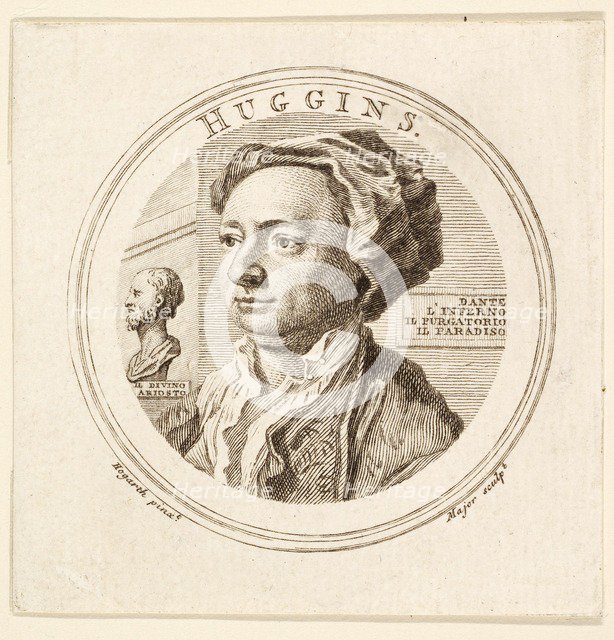 Portrait of William Huggins, pub. 1760.  Creator: Unknown.