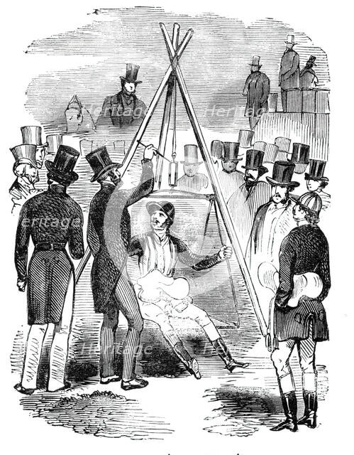 Weighing on the ground, 1844. Creator: Unknown.