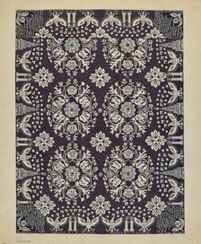 Woven Bedspread, c. 1936. Creator: Elizabeth Valentine.